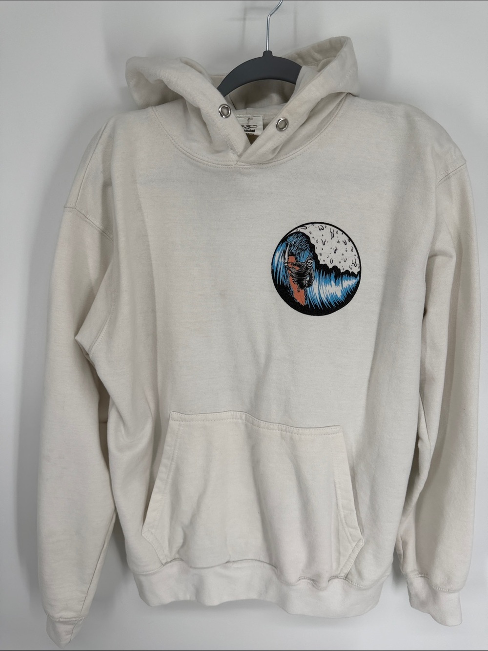 Call Your Mother Grim Reaper Surf Hoodie Sweatshirt Size L